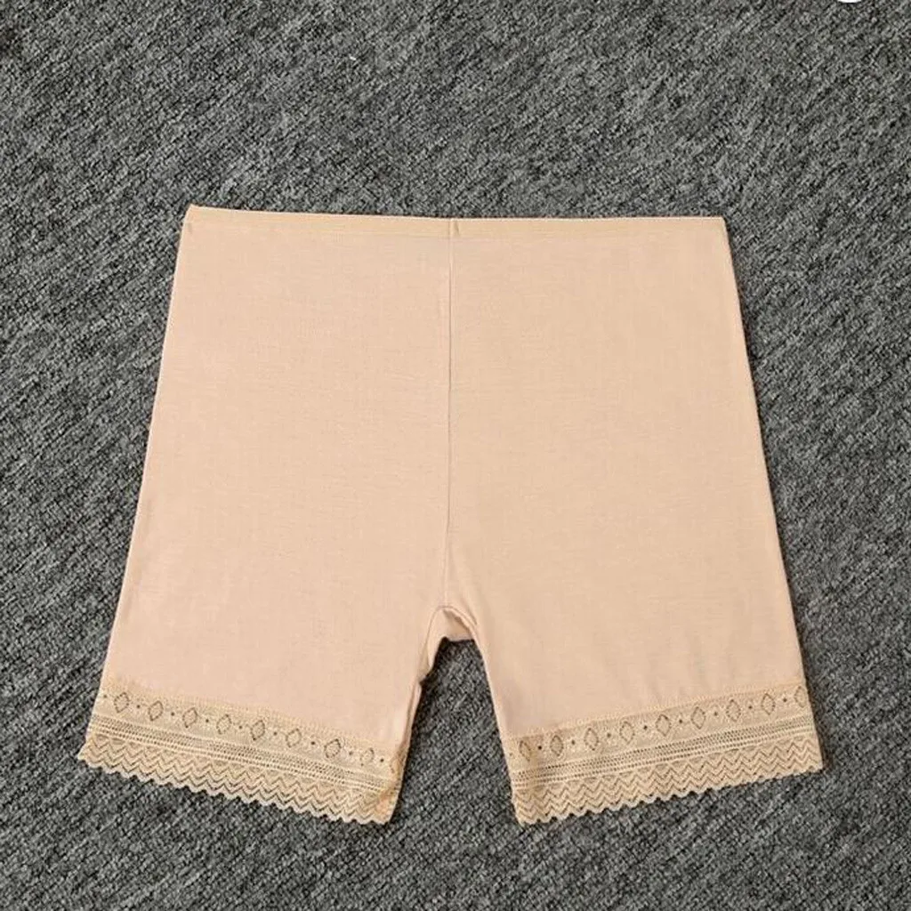 3PC Underpants Women Under Skirt Safety Shorts Pants Seamless Solid Under Skirt Slimming Breathable Boxer Lace Stretch Tights