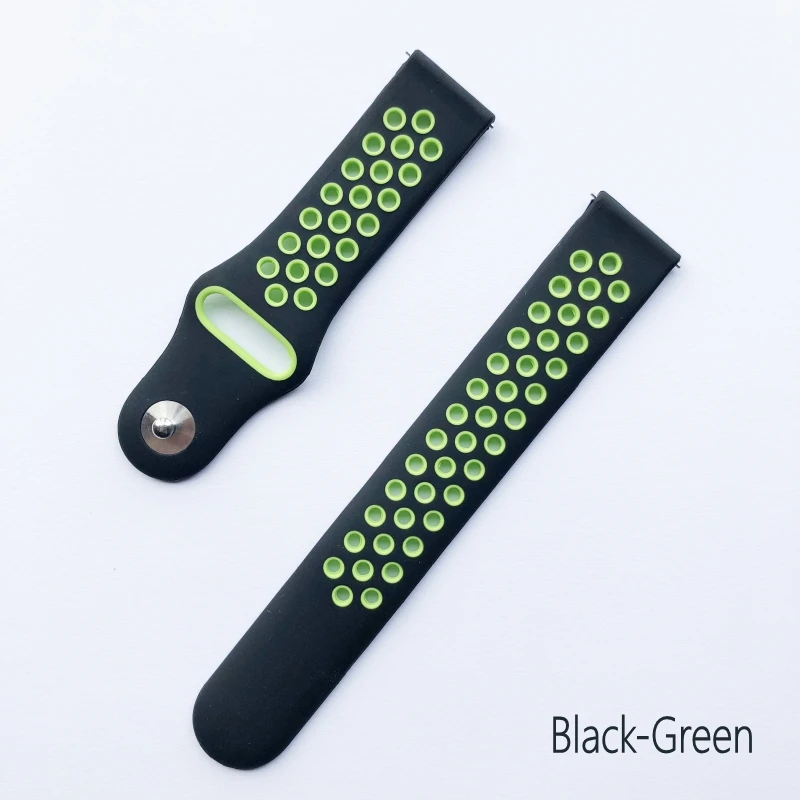 black green Силиконовый ремешок браслет для Amazfit GTS Смарт-часы ремешок 20 мм для Xiaomi Huami AMAZFIT GTS Correa браслет аксессуары - Цвет: black green