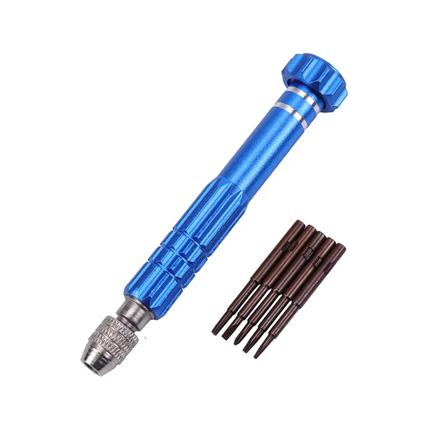 1PC 5 in 1 Screwdriver Bit Repair Screen Open Tool Kit Precision Screwdrivers Set Mobile Phone Repair Tools Screwdriver Blue