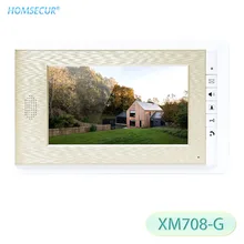 HOMSECUR XM708-G 7 дюймов Крытый мониторы золотой цвет для видео домофон