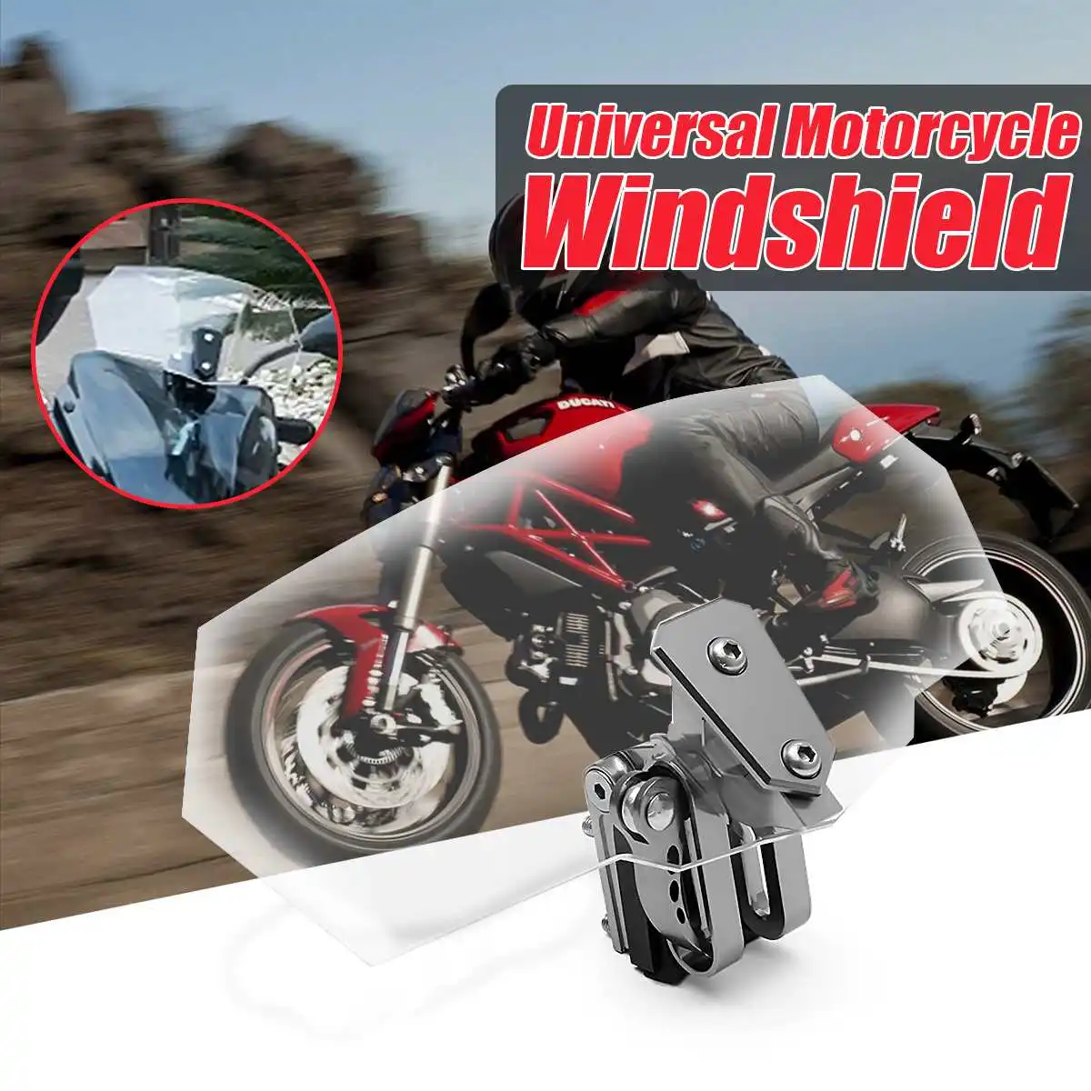 

Universal Motorcycle Windscreen Deflector Windshield Transparent Wind Deflector For Honda nc750 For Kawasaki For BMW r 1200 gs