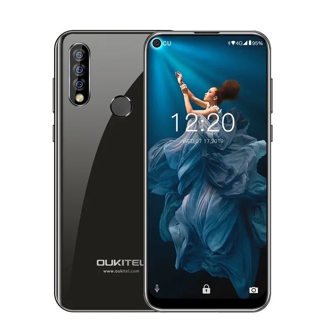 Black Мобильный телефон OUKITEL C17 Pro, 6,35 дюймов, 19:9, Android 9,0, MT6763, четыре ядра, 4 Гб ОЗУ, 64 Гб ПЗУ, Face ID, 4G LTE, 3900 мАч, аккумулятор, смартфон - Цвет: Black