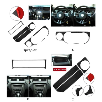 

Car Dashboard Panel Trim Exquisite Appearance Cover Stylish Carbon Fiber With Epoxy Coating Sticker For Ford Mustang 09-13