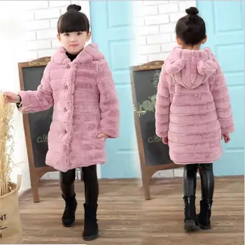 

Jackets For Girls 2019 Autumn Winter Children Outerwear Girls Cardigan Coat Kids Clothes Casual Long Jacket Girl Coats 120-160CM