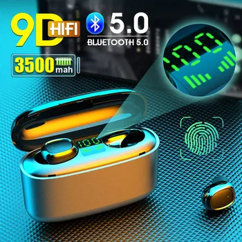 

G5S Bluetooth Wireless Touch Control Earphones Waterproof Earbuds LED Display TWS Sport Headset with 2200mAh Charging Box