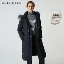 Мужская зимняя верхняя одежда, Зимняя парка средней длины, пальто, новинка, Лисий мех, утиный пух, куртка S | 419412554