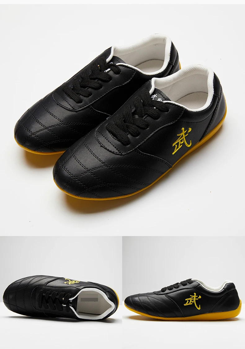 Martial Arts Tai Chi Shoes Soft Leather Embroidered