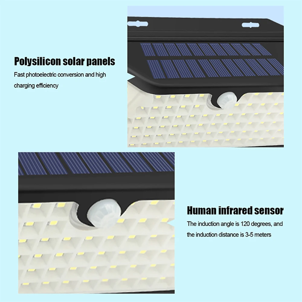 Sensor de Movimento Luz de Parede Ip65 à Prova Água com 2000 Mah de Lítio-bateria Solar Mpow Modos Ajustáveis Dwaterproof Luzes Brilhantes Super 102 Led 3 19 parede solar mpow 3 modos ajustáveis ip65
