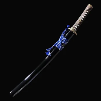 

Handmade 1095 carbon steel clay tempered blade Sharp Japanese Knife Short Samurai Sword Slash Katana Chinese Sword