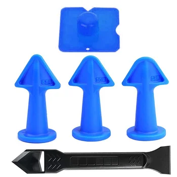 

Caulking Tool, Caulk Remover, 5 in 1 Caulk Tool Kit, Silicone Caulk and Plastic Scraper for Kitchen, Bathroom