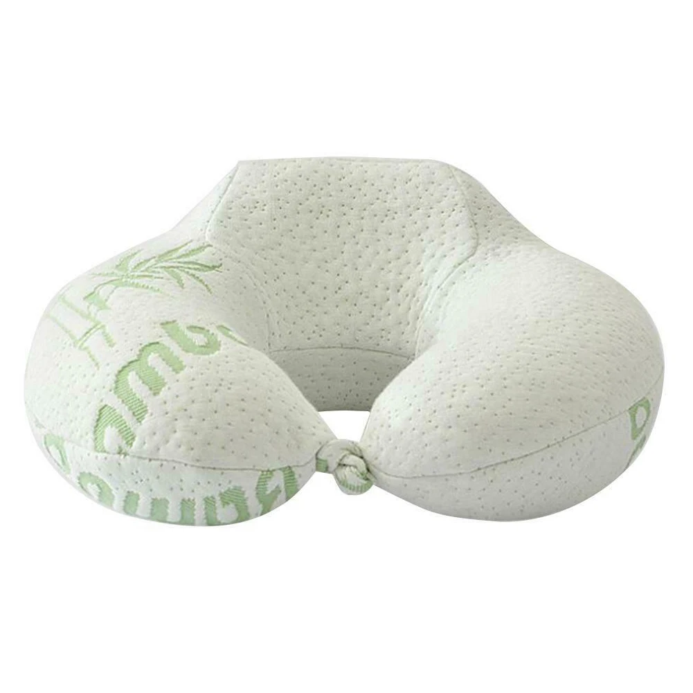 Подушка для шеи для самолета путешествия бамбуковое волокно Memory Foam u-образная подушка для взрослых офисные путешествия наружная портативная Подушка H99F