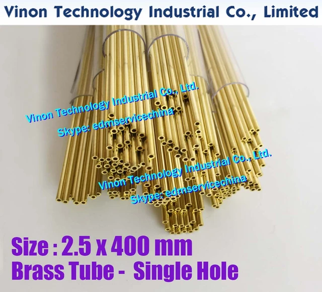 25PCS/LOT) 2.5x400MM EDM Brass Tube Single Hole, Brass EDM Tubing Electrode  Tube Single Channel, Diameter 2.5mm, 400mm Long - AliExpress