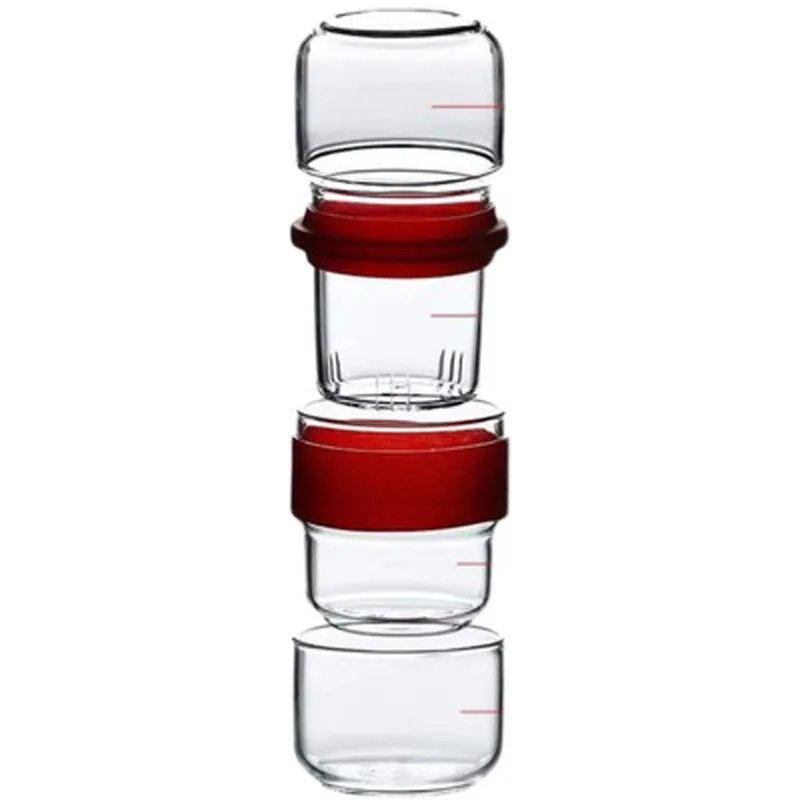 Portable Heat Resistant Glass Teacup for Men and Women, Car Cup with Cover, Solid Color, Travel