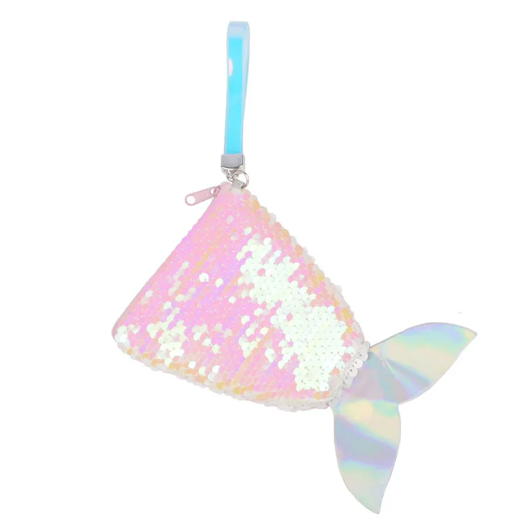 light pink Женский кошелек с блестками, Детские кошельки для монет, для девочек, Русалка, на молнии, сумка для монет, женский клатч, держатель для денег, сумка, сумки - Цвет: light pink