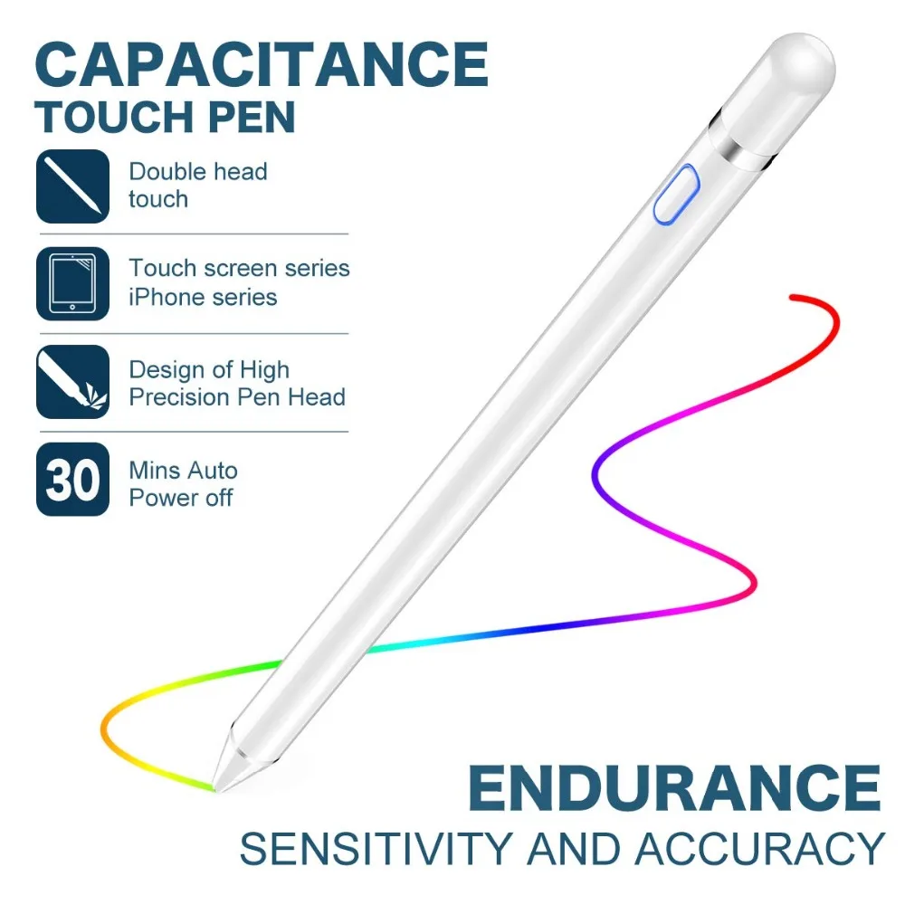 Для apple Pencil емкостный карандаш стилус для сенсорного экрана краска микро USB