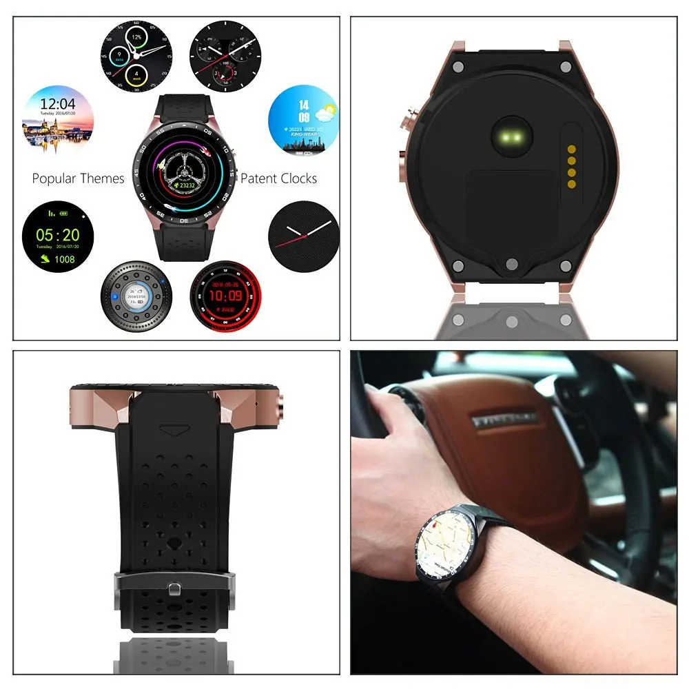Оригинальные Смарт-часы kingwear KW88, Android 5,1, умные часы kw88 MTK6580, четыре ядра, 3g, Bluetooth, gps, монитор сердечного ритма, телефон