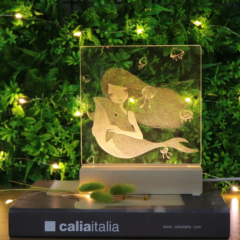3D настольная лампа электрические части свет ребенка светодиодный ночник