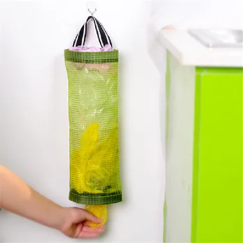 

Kitchen Organizer Garbage Trash Storage Bag Vegetable Potato Hanging Mesh Fruit Ginger Organizer Container Garlic Food Container