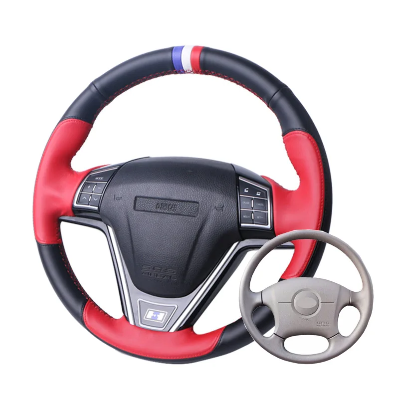 Накладка на руль из искусственной кожи на заказ, чехол на руль для hyundai Elantra 2004-2011, СТАРЫЙ Elantra