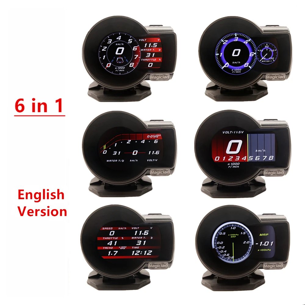 Профессиональный фокусник OBD2 F835 дисплей на голову Автомобильный цифровой датчик