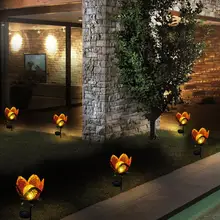 Солнечный светодиодный свет цветок из кованого железа водонепроницаемый сад водонепроницаемый Газон лампа Декор открытый путь свет Солнечный сад лампа