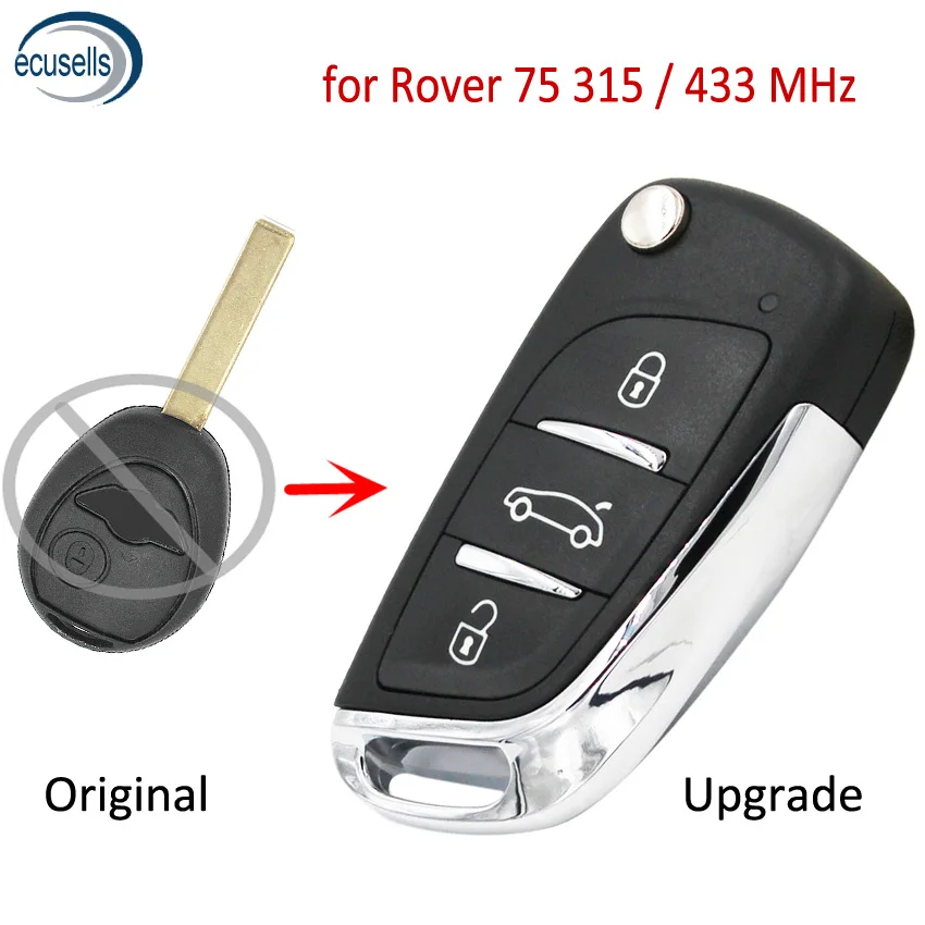 Upgraded Folding Remote Key Fob for BMW Mini Rover 75 2002 2003 2004 2005 315MHZ OR 433MHZ With ID73 Chip | Автомобили и