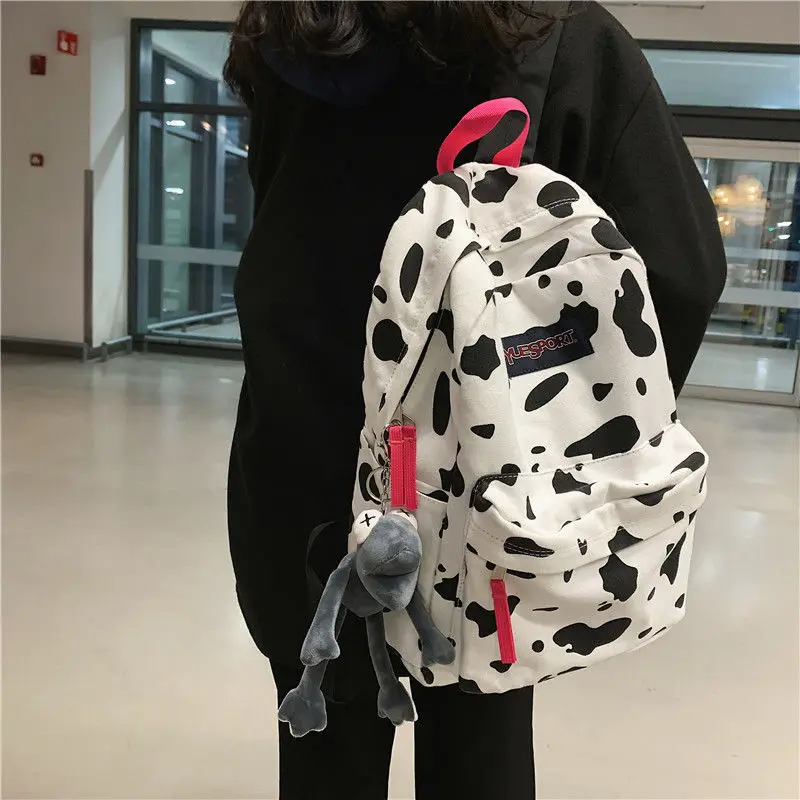 Ins Leopard Print Backpack Women Funny 