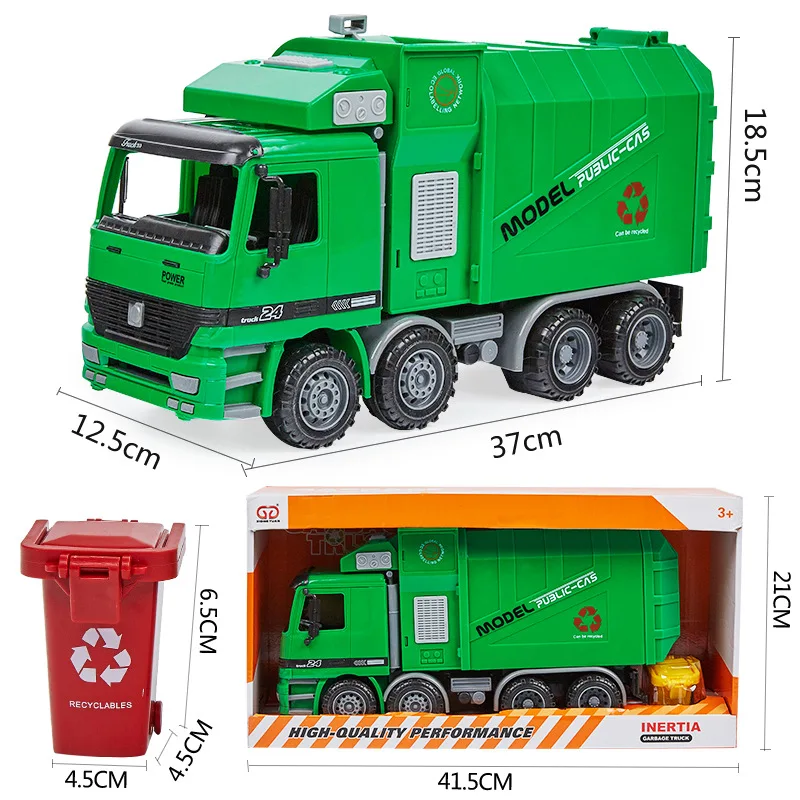 

Ys Model Inertia Drop-resistant Large Size Bucket Cleaning Environmentally Friendly Sanitation Engineering Model Garbage Truck P