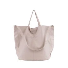 Простая мягкая хозяйственная сумка из искусственной кожи, одноцветная сумка с изображением диких животных, Повседневная Вместительная женская сумка