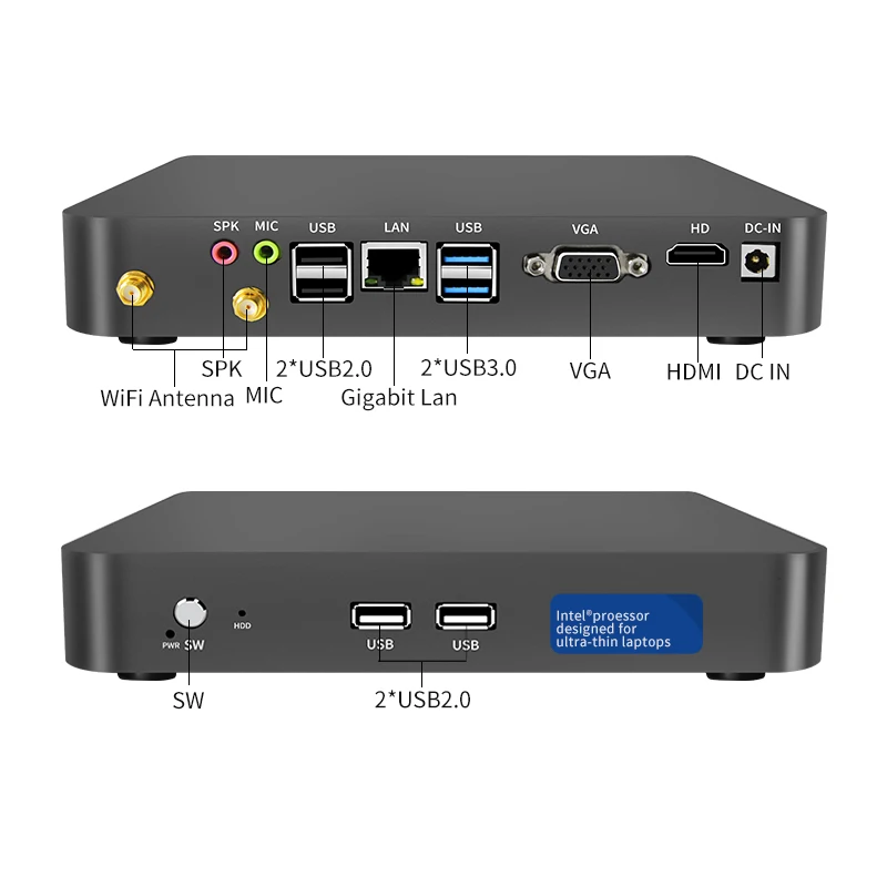MSECORE core i3 i5 i7 Mini PC Настольный компьютер Windows 10 stick itx ПК barebone Linux Ubuntu Intel NUC HTPC Мини