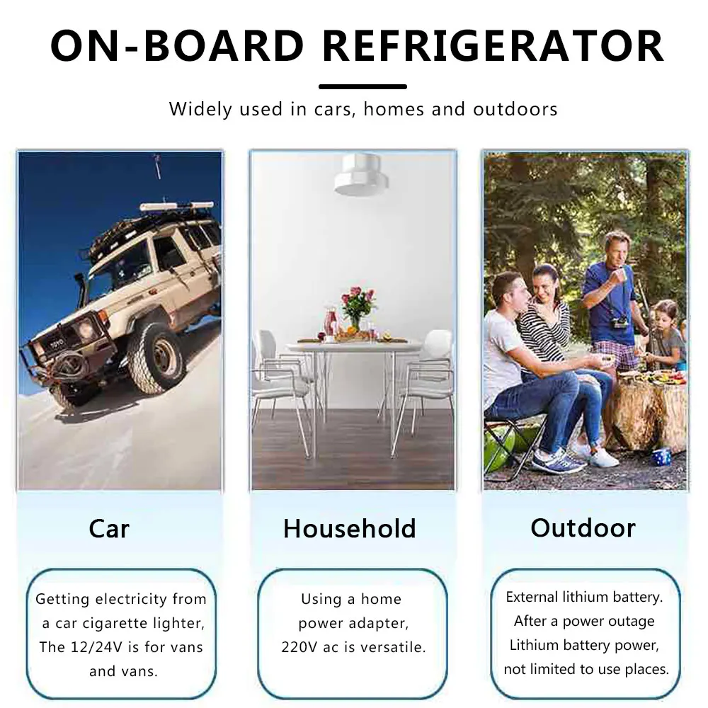 car freezer Cost-Effective 40Liter Capacity Car Refrigerator Constant Refrigeration Fridge DC 12V 24V  AC 220V for Home Auto camping fridge