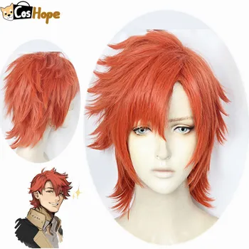 

Sylvain Jose Gautier Cosplay Fire Emblem Three Houses Cosplay Men Short Orange Wigs Cosplay Anime Cosplay Wig Heat Resistant