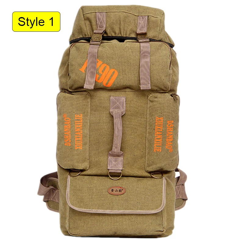 90L открытый большой емкости альпинизма сумка для мужчин посылка для пешего туризма альпинизма кемпинг рюкзаки для женщин путешествия рюкзак XA956WD - Цвет: Style 1 Khaki