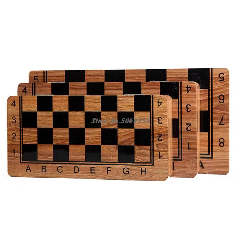 Новые шахматы шашки складные 3 в 1 Высококачественная деревянная пластиковая деревянная настольная игра