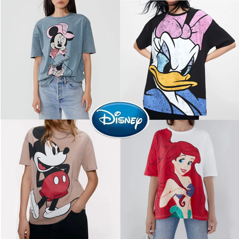 Camiseta de Disney SIMBA para mujer, camiseta de Mickey Mouse, camisetas de  algodón para mujer, Tops Dumbo con estampado Vintage coreano, Camiseta  corta informal con cuello redondo| | - AliExpress