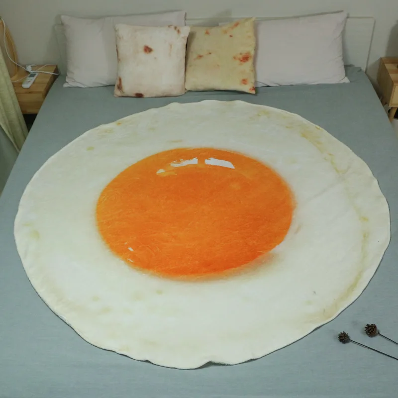 

New 2020 Thick Tomato egg vegetables print Blanket Four Seasons Durable Soft Flannel Blanket for Bed Gift Throw Bedspread