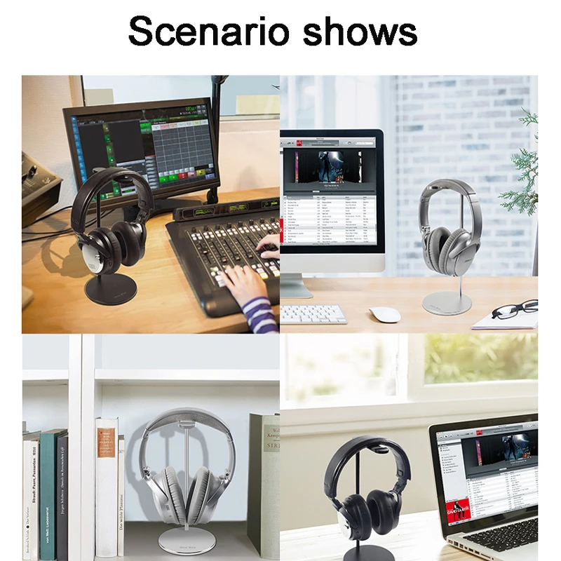 New Bee Universal Headphones Stand Holder Gaming Headset Stand Earphone Display Rack Hanger Bracket for Over Ear Headsets