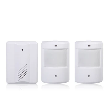 

Motion Sensor Wireless Alert Secure System Smart Doorbell Alarm for Home 1 Receiver+2 Transmitter or 2 Receiver+1 Transmitter