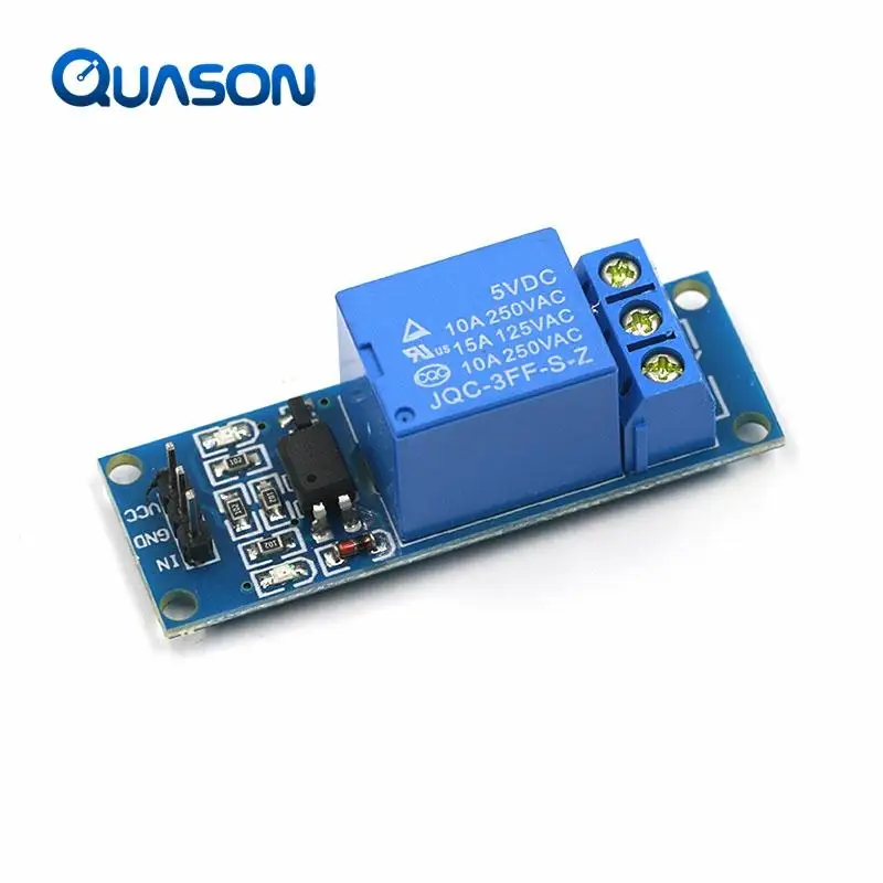 Módulo de relé de 1 canal, 5V, con aislamiento de acoplamiento óptico, MCU, placa de expansión, alto/activador por flanco ► Foto 3/6