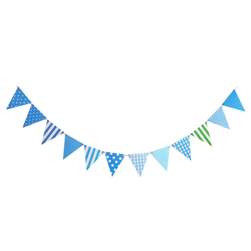 12 подвесной флаг гирлянды Baby Shower баннеры на день Рождения овсянка, на свадьбу, День Святого Валентина, флаг Вымпел вечерние украшения свадебные принадлежности - Цвет: G08