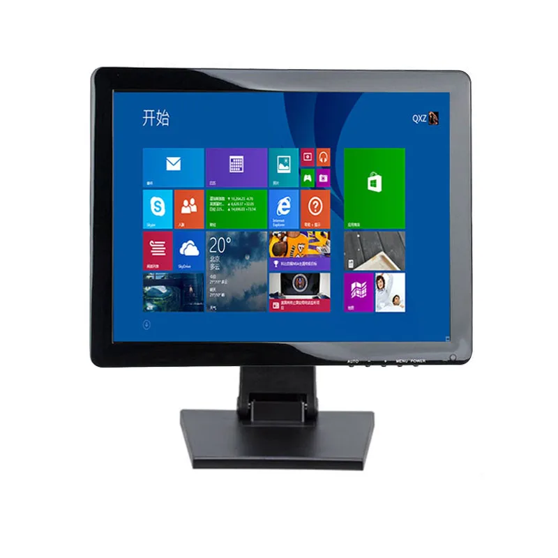 Hot Sale 1024*768 15 Inch 4 Wire Resistive/Capacitive POS Lcd Desktop Touch Screen Monitor with USB/VGA/HDMI/AV/BNC And Speakers |