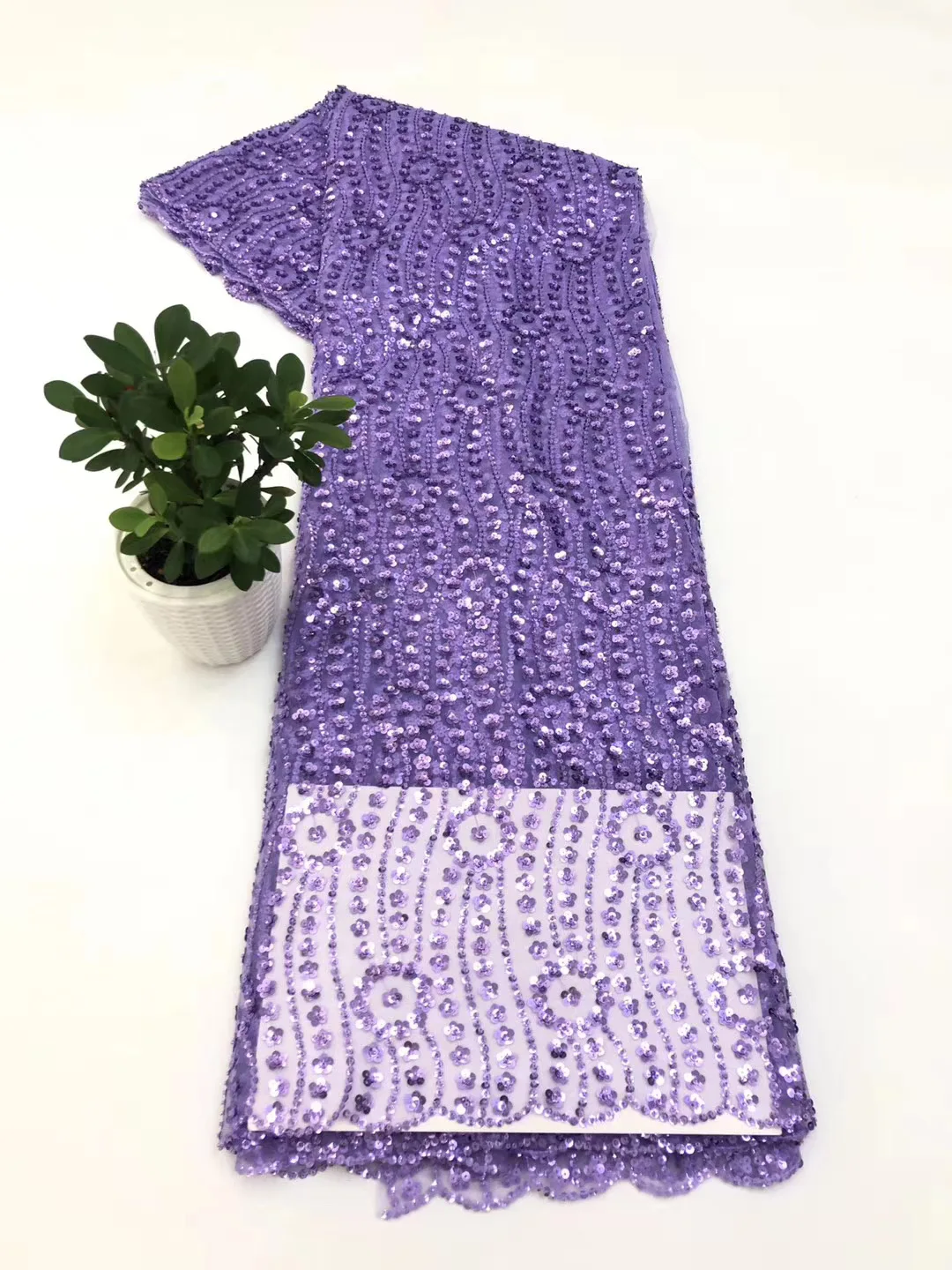 

African sequin fabric 2020 high quality lace French tulle lace Nigeria tulle lace fabric D4162