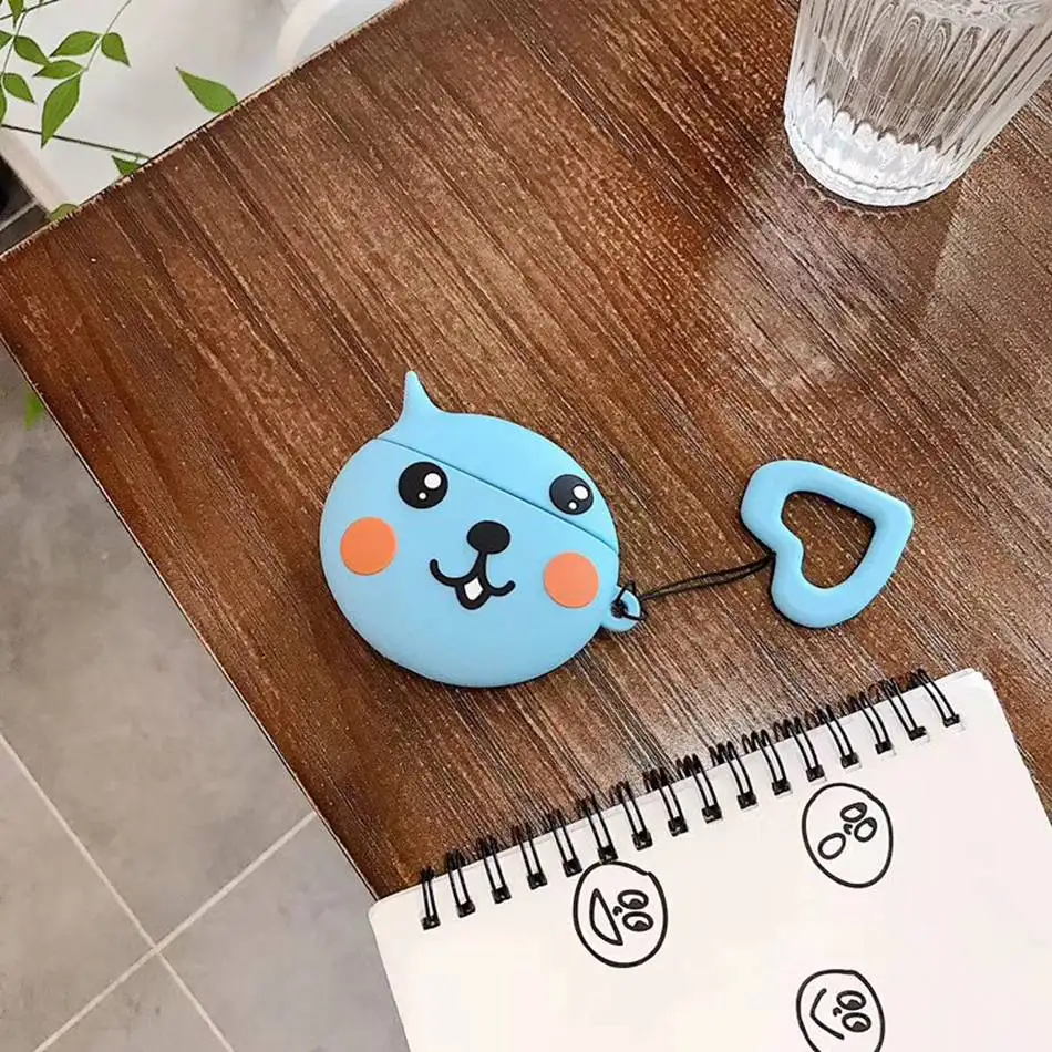 Чехол для наушников с объемным медведем, тыквой, кошкой, для AirPods, чехол, силиконовый чехол с милым мультяшным оленем, аксессуары для Apple Air pods, чехол, коробка