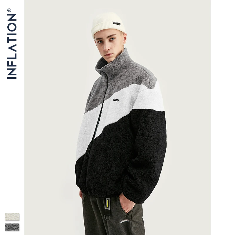 INFLATION Vintage Polar Fleece Men Jacket 2019 Oversize Polar Fleece Men Jacket Winter Warm Coat Po