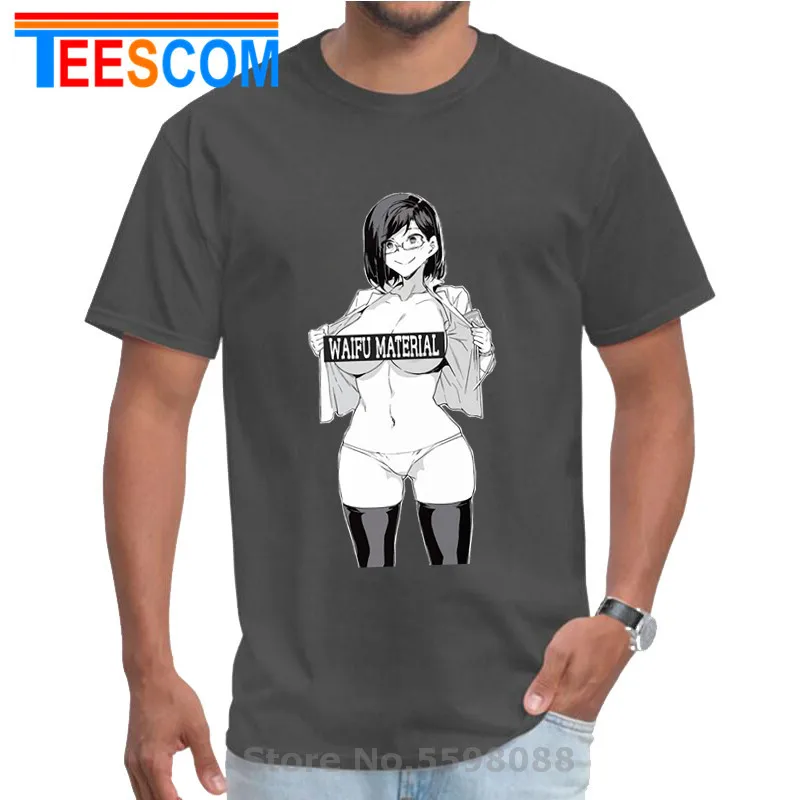 Футболки из материала Waifu японская привлекательная аниме футболка унисекс без