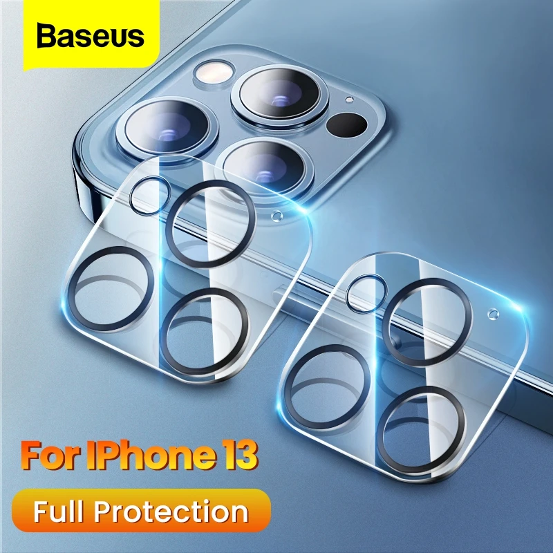 Baseus 2Pcs Back Camera Lens Protector For iPhone 13 Pro Max Tempered Glass Lens Glass For