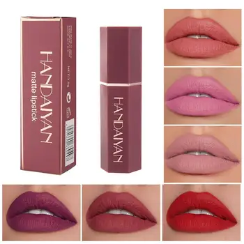 

HANDAIYAN 6 Colors Matte Long Lasting Non Sticky Lipstick Lip Gloss Cosmetic Lip Tint Liquid Lipstick Red Lip
