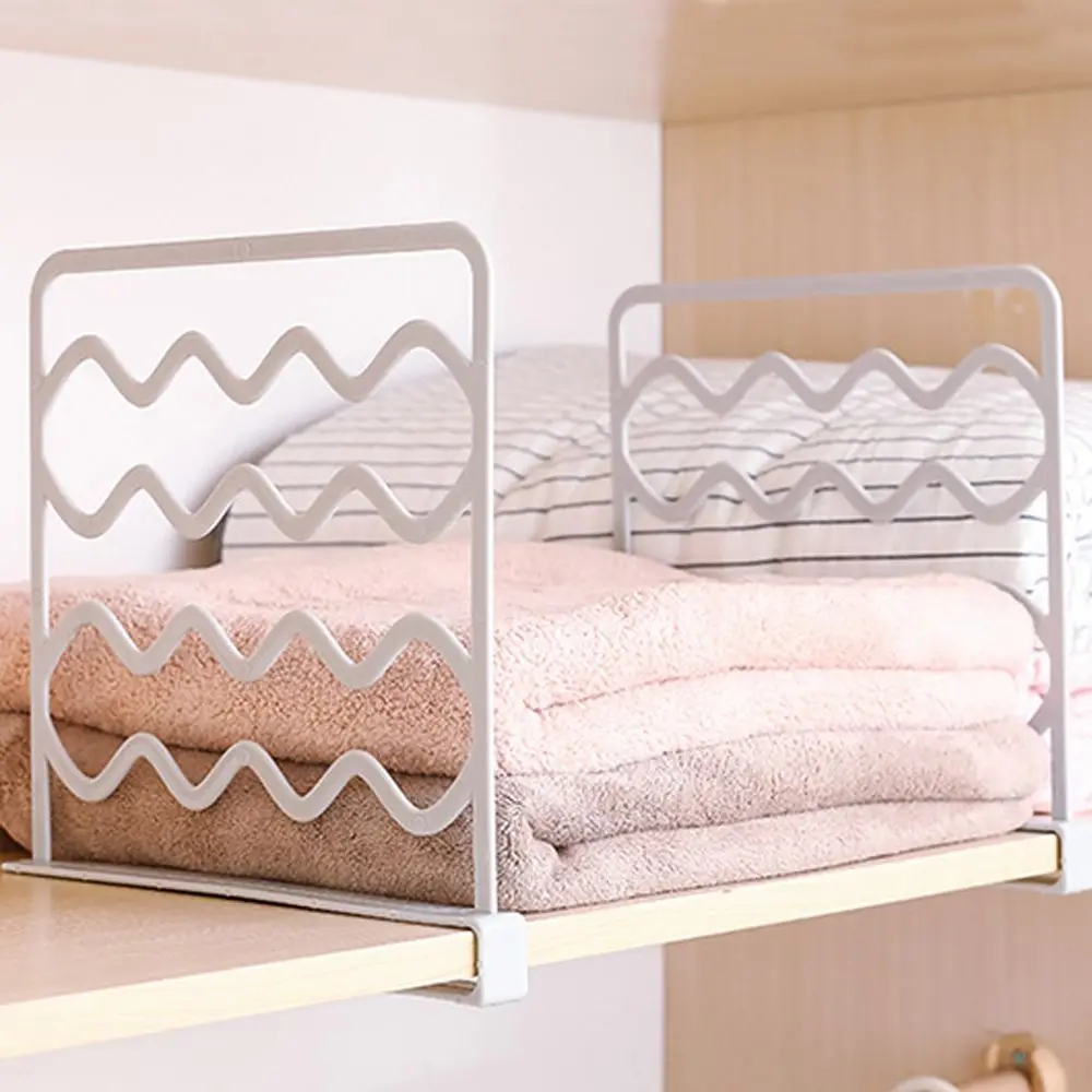 Adjustable Plastic Sundries Underwear Shelf Partition Storage Holders Grid Drawer Divider Wardrobe Closet Shelf Board Racks