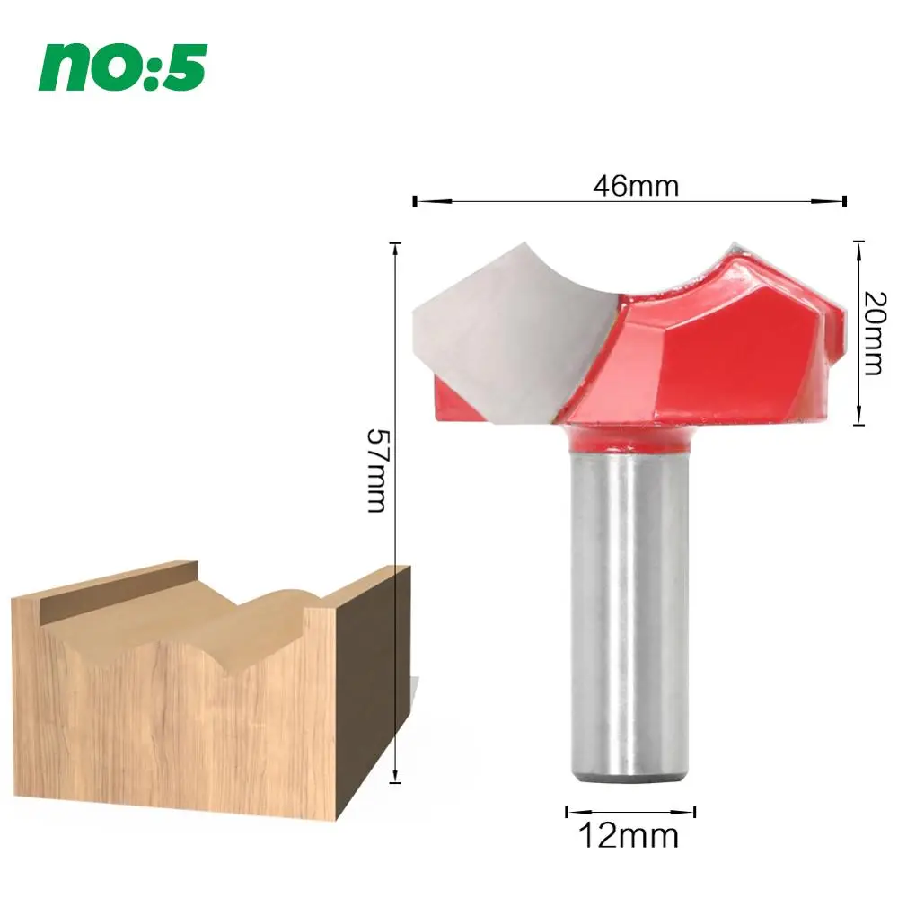  12'' Shank Bullnose Bead Column Face Molding Router Bit For Woodworking Tools