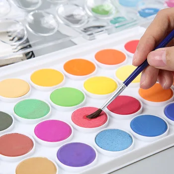 

High Quality Solid Pigment Watercolor Paints With Water Color Portable Brush Pen Set For Professional Painting Art Supplies